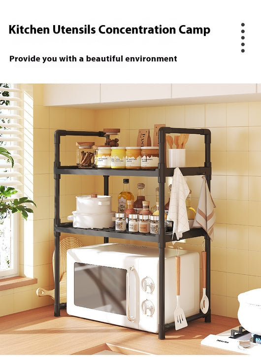 Organizador Microondas Doble Nivel con Estantería para Especias - Image 24
