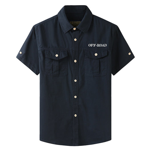 Camisa Casual de Algodón Hombre - Corte Relajado con Solapa Estilo Workwear - Image 8