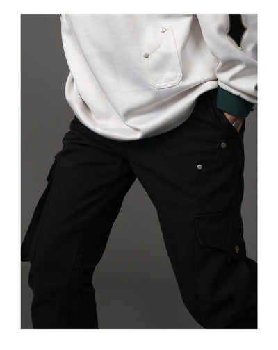 Pantalones Retro Bicolor con Bolsillos y Micro Acampanados - Tendencia Nacional - Image 4