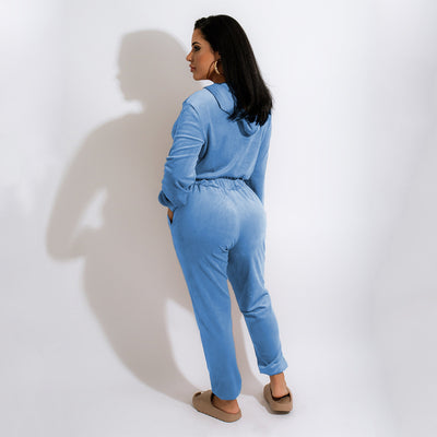 Jumpsuit Largo de Terciopelo Suelto para Mujer - Image 3