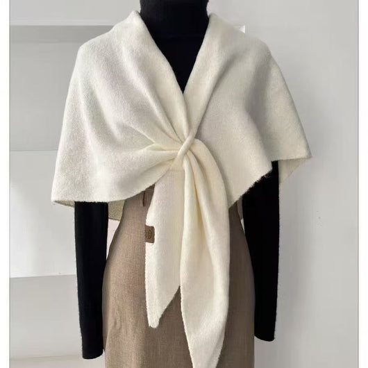 Chal Triangular de Lana Tejida - Bufanda Elegante y Abrigadora - Image 6