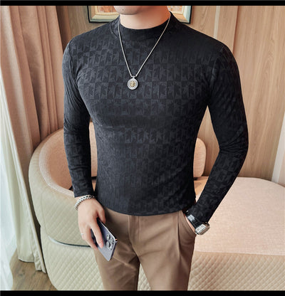 Camiseta Cuello Alzado Tendencia Moderna para Hombre - Image 18