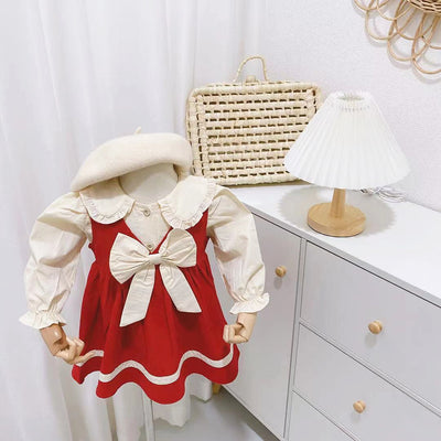 Conjunto Infantil Falda con Tirantes y Blusa Manga Larga Conejo - Image 12