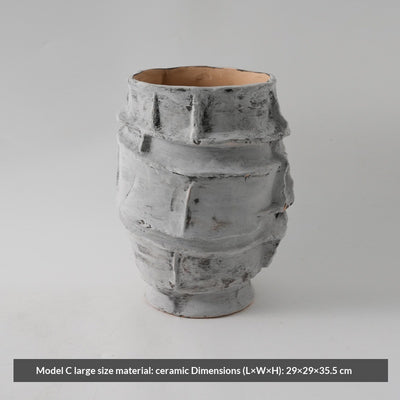 Jarrón de Cerámica Vintage Desgastado para Consola y Estantería - Image 10