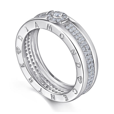 Anillo Ancho para Hombre con Diamantes Micro Incrustados - Image 8