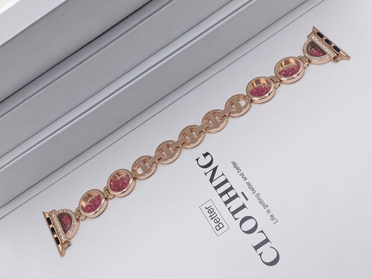 Correa de Reloj con Anillo de Diamante y Metal Quicksand - Image 8
