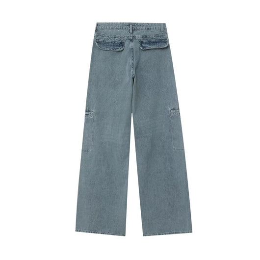 Pantalones Vaqueros Rectos de Talle Medio para Mujer - Corte Ancho Verano - Image 10