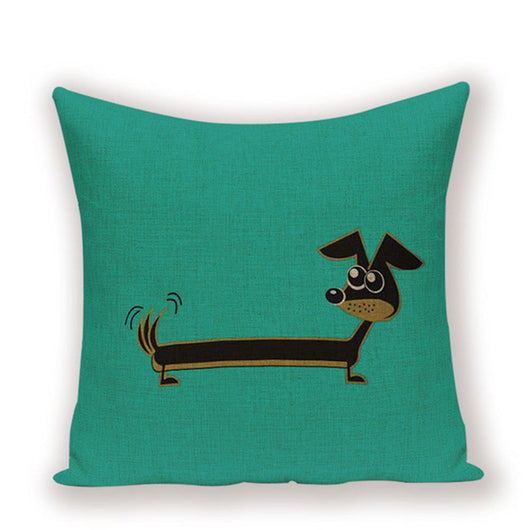 Funda de Cojín Salchicha Perro Teckel con Hongos - Image 32