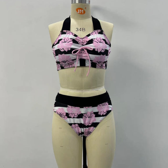 Bikini Reductor con Estampado y Cobertura Abdominal