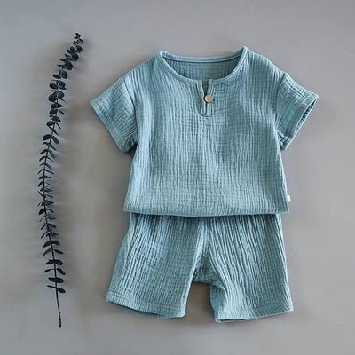 Conjunto de Ropa Corta para Bebés Niños y Niñas 100% Algodón