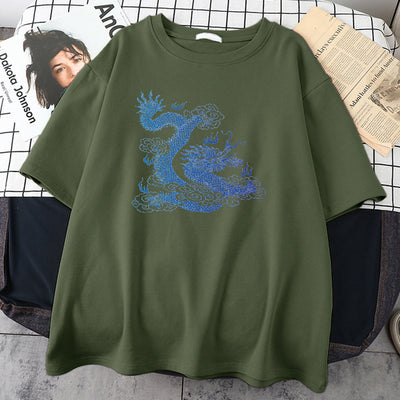 Playera Hombre Dragón Japonés Estampado Minimalista - Image 8