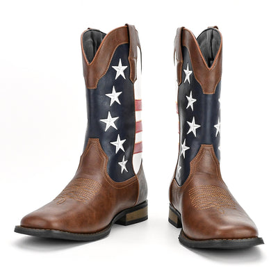 Bota Vaquera Occidental Estrella de Cinco Puntas para Hombre - Image 8