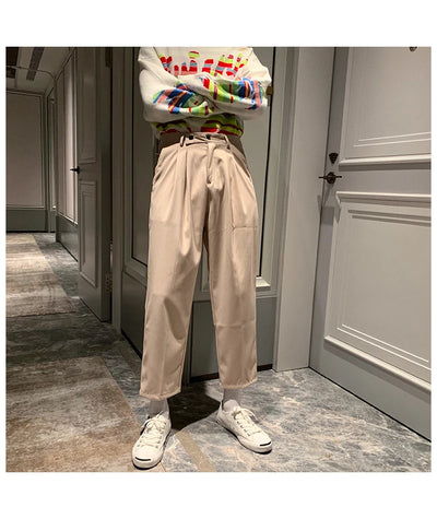 Pantalones Casuales Holgados Vintage para Hombre con Detalle Colgante - Image 8