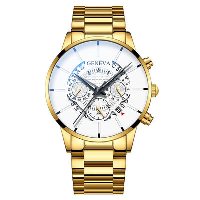 Reloj de Cuarzo para Hombre con Banda de Acero Inoxidable y Calendario - Image 3