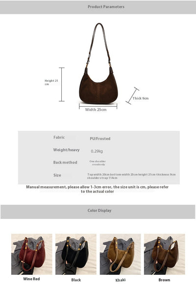 Bolsa Crossbody Retro Versátil con Textura Abrasiva - Image 16
