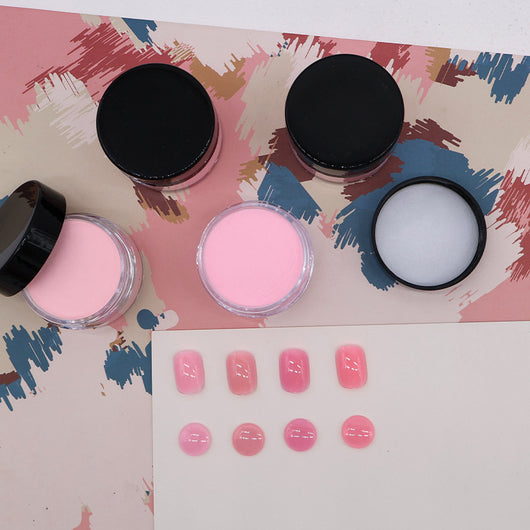 Polvo Shimmer para Uñas 4 Colores - Diseño de Manicura DIY Profesional