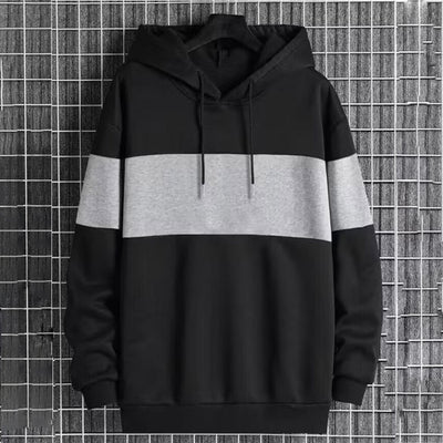Sudadera con Capucha Patchwork Color Block para Hombre - Estilo Single Face - Image 5