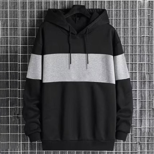 Sudadera con Capucha Patchwork Color Block para Hombre - Estilo Single Face - Image 5