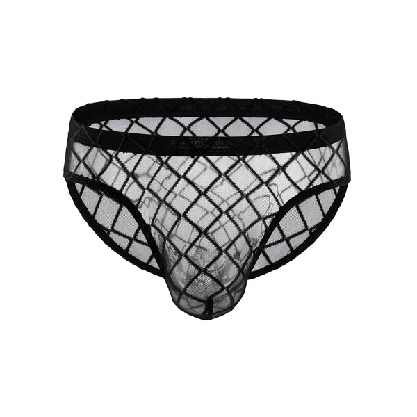 Bóxer Transparente Hombre Diseño Diamante Malla Baja