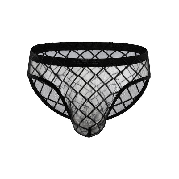 Bóxer Transparente Hombre Diseño Diamante Malla Baja