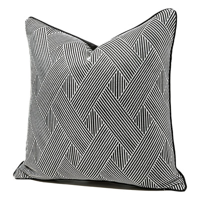 Funda de Almohada Rayas Blancas y Negras para Dormitorio y Sala - Image 2