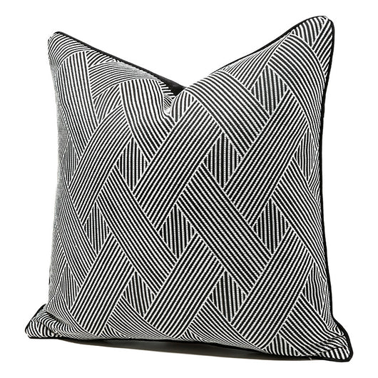 Funda de Almohada Rayas Blancas y Negras para Dormitorio y Sala - Image 2
