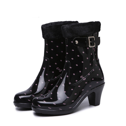 Botas de Lluvia con Hebilla para Mujer - Tubo Medio Antideslizante - Image 23