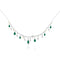 S925 Plateado Natural Topaz Necklace Natural Verde Agate