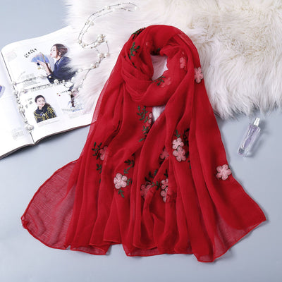 Pañuelo de Seda con Bordado Elegante Antiarrugas - Image 17