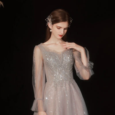 Vestido Elegante de Manga Larga para Eventos y Cenas Formales - Image 8