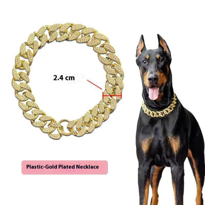 Collar Decorativo para Perro con Cadena y Cristales Brillantes - Image 2
