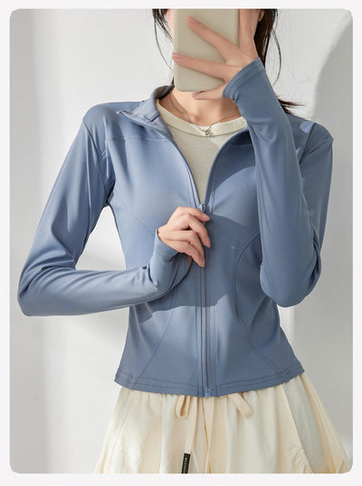 Chaqueta Deportiva para Yoga Mujer Manga Larga Protección Solar Ropa Outdoor - Image 23