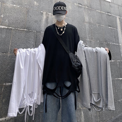 Camiseta Larga Ajustada con Detalles Calados - Manga Larga - Image 15