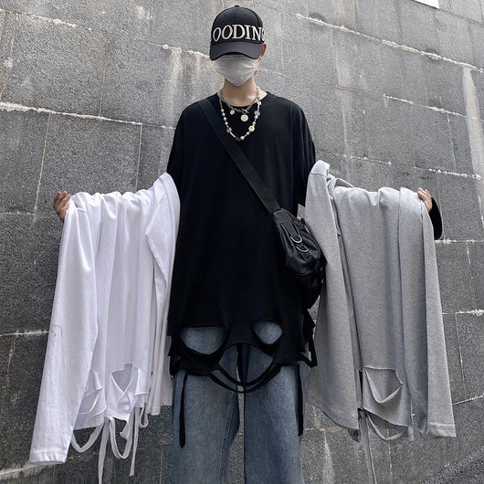 Camiseta Larga Ajustada con Detalles Calados - Manga Larga - Image 15