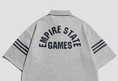 Playera Estampada con Letras y Rayas para Hombre - Estilo Personalidad - Image 16
