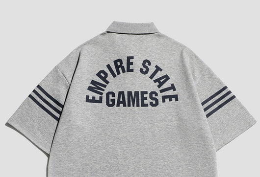 Playera Estampada con Letras y Rayas para Hombre - Estilo Personalidad - Image 16