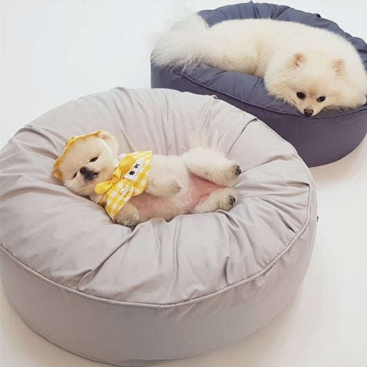 Cama Redonda Impermeable para Mascotas con Funda Lavable y Elástica - Image 11