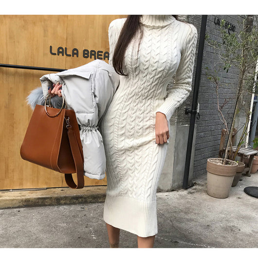 Vestido Ajustado de Punto con Falda Ceñida y Cadera Marcada - Image 25