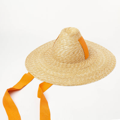 Sombrero de Paja Tejido a Mano con Ala Grande y Cordones para Mujer - Image 10