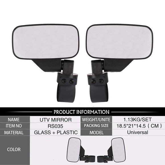 Espejo Retrovisor Panorámico Antiimpacto para ATV y Motocicleta