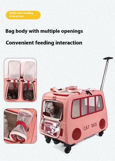 Carrito Transportín para Mascotas Plegable - Capacidad para Dos Gatos - Image 8