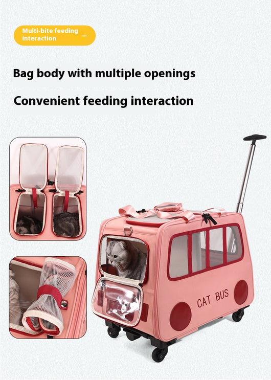 Carrito Transportín para Mascotas Plegable - Capacidad para Dos Gatos - Image 8