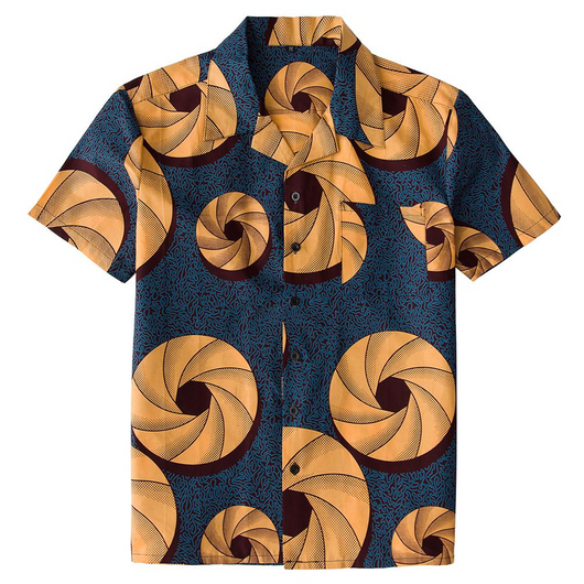 Camisa Hawaiana de Algodón Encerado para Hombre - Manga Corta Casual Vacaciones - Image 9
