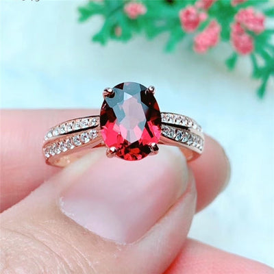 Anillo de Granate Natural en Plata 925 para Mujer - Image 6