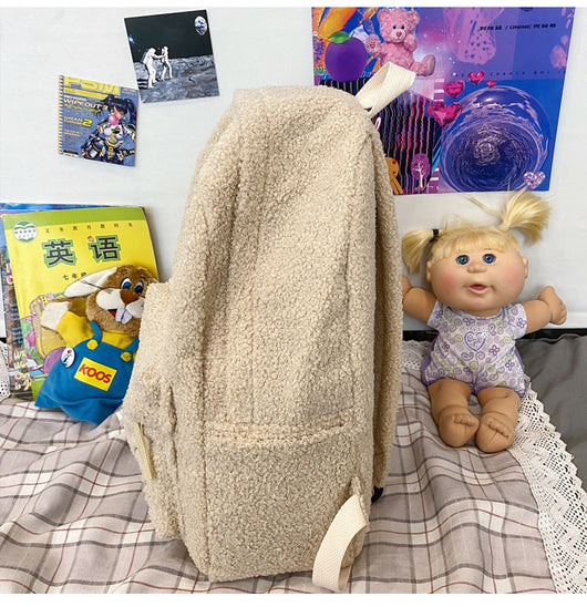 Mochila de Viaje Estilo Occidental con Gran Capacidad y Acabado Peluche - Image 14