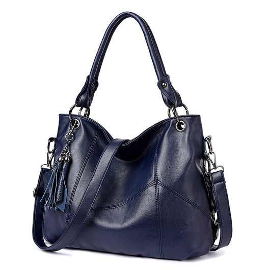 Bolso Bandolera de Cuero PU con Detalles de Costura y Borlas para Mujer - Image 7
