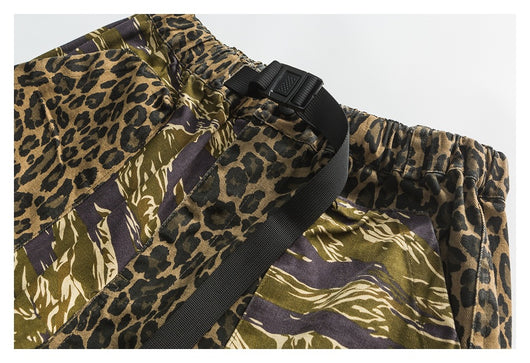 Shorts Cargo Camuflado con Estampado Leopardo - Unisex - Image 16