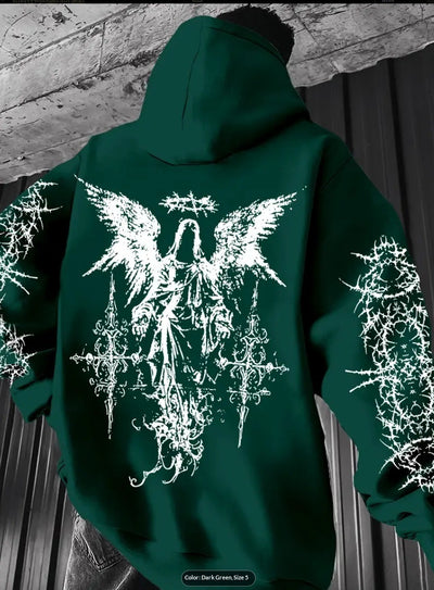 Sudadera Hombre con Estampado 3D Digital Alas de Ángel - Image 11