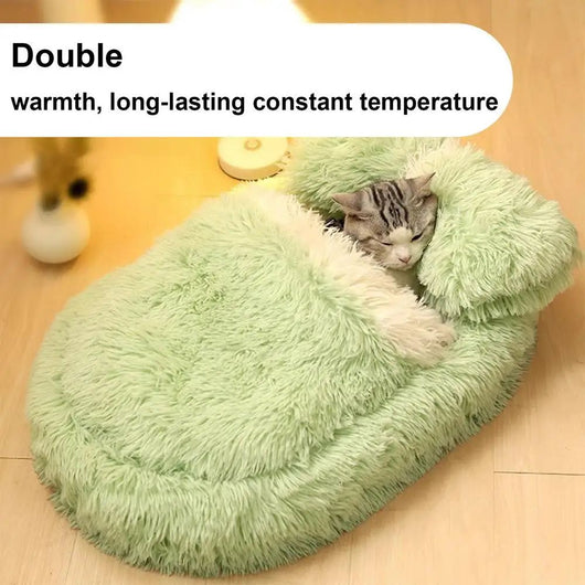 Cama Térmica Acogedora para Mascotas Pequeñas - Nido Antideslizante para Perros y Gatos - Image 9
