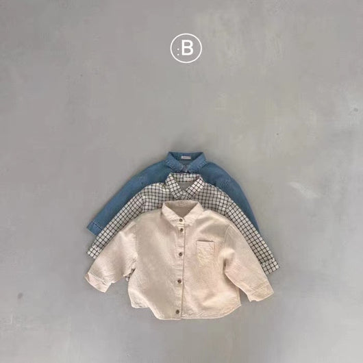 Cardigan Camisa Infantil Tipo Workwear con Bolsillo y Solapa - Image 8